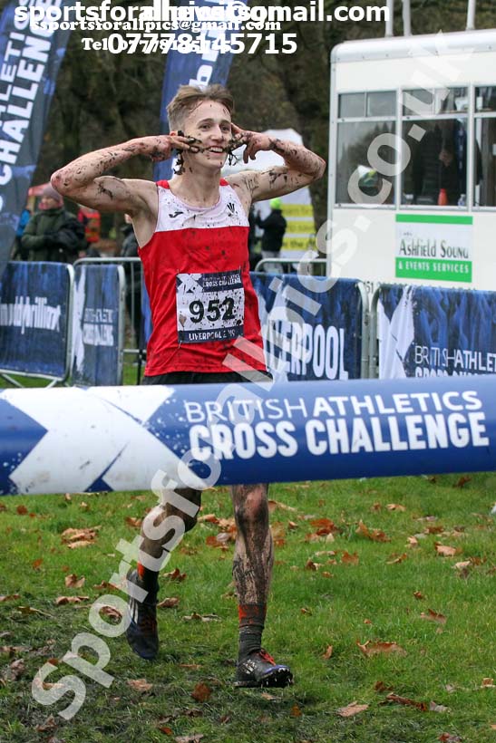 Mens under-20s, 2019 European Cross Country Trials and British Cross Challenge, Sefton Park, Liverpool.  Photo: David T. Hewitson/Sports for All Pics